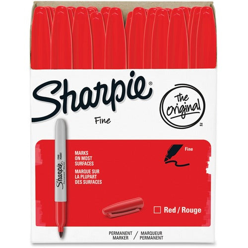 Newell Brands  Permanent Marker, Sharpie, Fine Point, 36/PK, Red