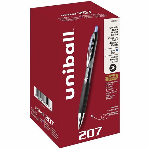 uni-ball Corporation  Gel Pens, Retractable, Refillable, 0.7mm, 36/PK, Blue