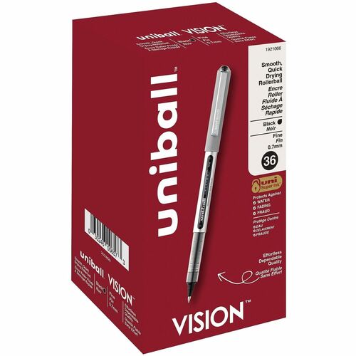 uni-ball Corporation  Pen, Rollerball, Nonrefillable, 0.7mm, 36/PK, Black