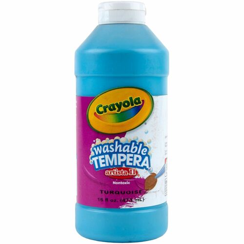 Crayola  All-Purpose Arista Tempera Paint, Nontoxic, 16oz., Turquoise