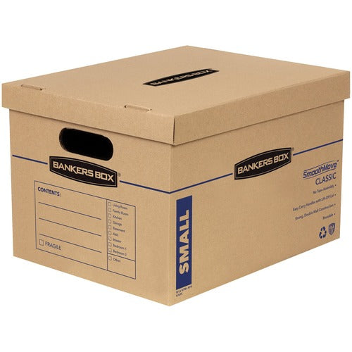 Fellowes  Basic Moving Boxes, Small, w/Lid, 20/CT, Kraft-FEL7714210