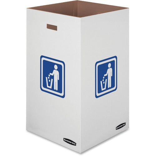 Fellowes  Waste/Recycling Bins, 42Gal, 10/CT, White-FEL7320101