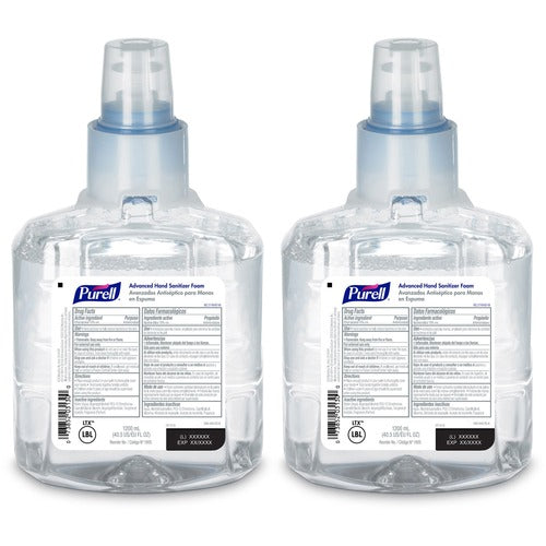 Gojo  Hand Sanitizer Foam, F/LTX-12, 1200mL, 2/CT, Clear-GOJ190502CT