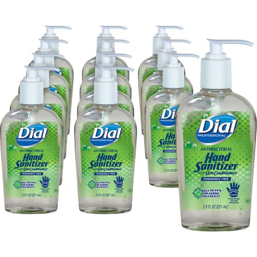 Dial Corporation  Hand Sanitizer, Gel, 7.5oz., 12/CT, Clear
