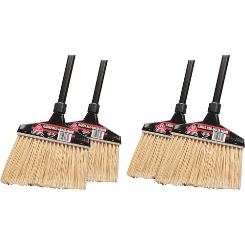 Diversey Care  Broom, Flagged Bristles, 14" Head, 48" Handle, 4/CT, BK-DVO91351CT