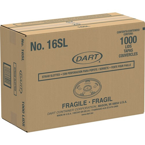 Dart Container Corp  Lids, f/Hot/Cold Foam Cups, 16oz., 1000/CT, WE