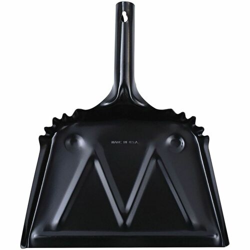 Genuine Joe  Dustpan, Heavy-Duty Metal, 12", Black-GJO58143