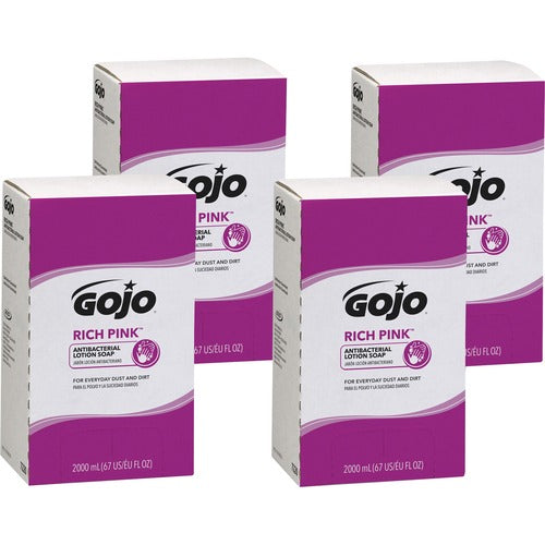 Gojo  Lotion Soap,Antibacterial,2000mL,Citrus Scent,4/CT,Pink-GOJ722004CT