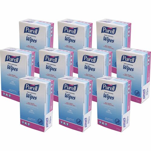 Gojo  Hand Wipes,Sanitizes,IndividuallyWrappd,5"x7",100/BX,10BX/CT-GOJ902210CT
