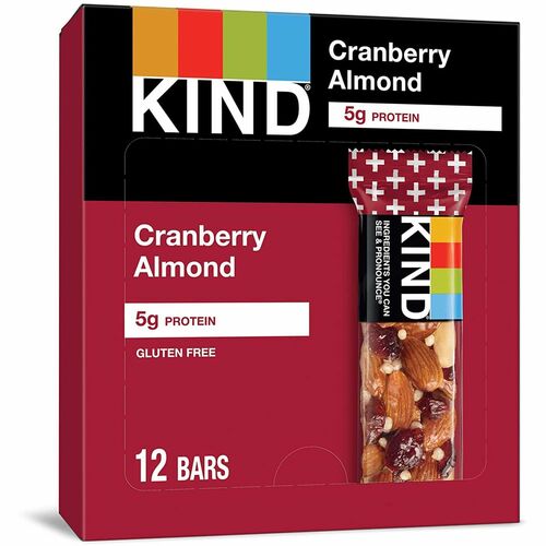 Kind LLC dba Kind Snacks  Cranberry/Almond/Antioxidants Bar, 1.4oz., 12/BX, Multi