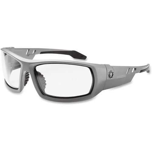 Ergodyne  Safety Glasses,UV Protection,142mm W,CL Lens/GY Frame-EGO50100