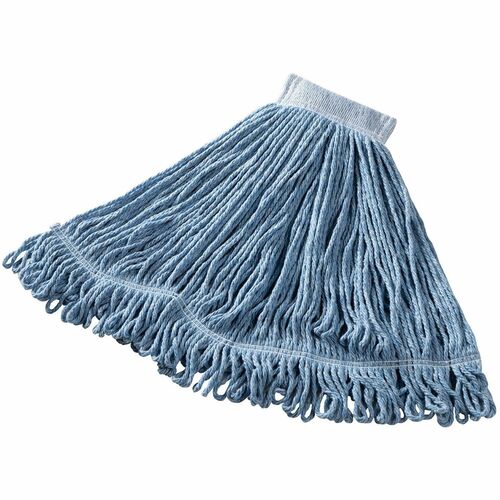 Rubbermaid Commercial Products  Wet Mop, Cotton/Synthetic Blend, 5", Large, Blue