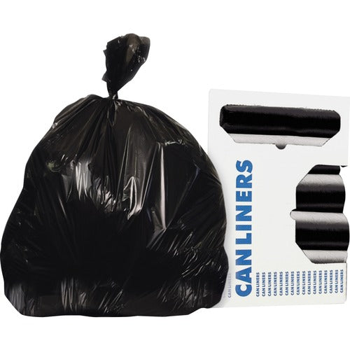 Heritage Bag Company  HD Liner, 22mil, 40-55Gal, 48"x40", 25/RL, 6RL/CT, BK-HERZ8048WKR01