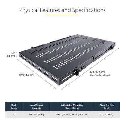 StarTech.com ADJSHELFHDV rack accessory Adjustable shelf