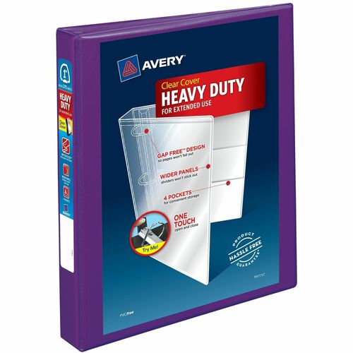 Avery  View Binder, DuraHinge, 1", 8-1/2"x11", PE