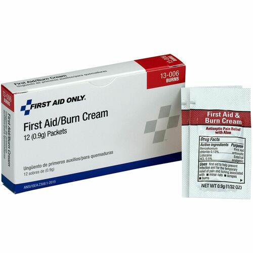 First Aid Only, Inc  First Aid Burn Cream Ointment, 1Gram, 12/BX-FAO13006