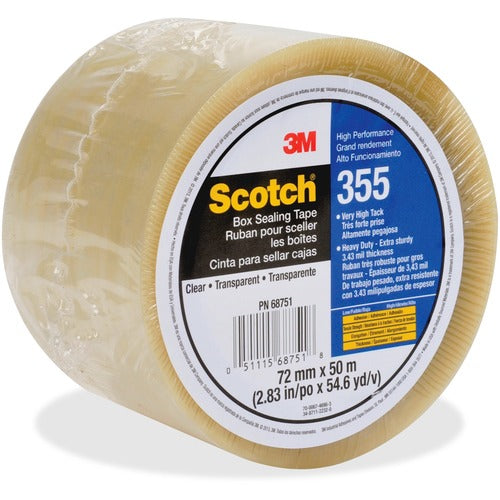 3M  Scotch Box-Sealing Tape 355, 1RL, Clear