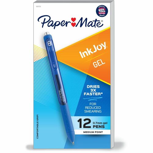 Paper Mate  Pen, Gel, 0.7mm, Retractable, InkJoy, 1 DZ, Blue