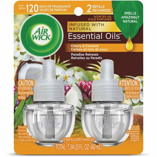 Reckitt Benckiser  Oil Warmer Refill, Scented, 0.67oz, 2/PK, Paradise Retreat