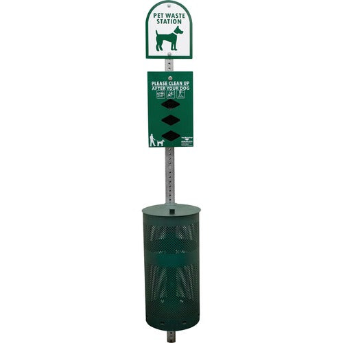 Tatco  Dog Waste Station, In-Ground, Green