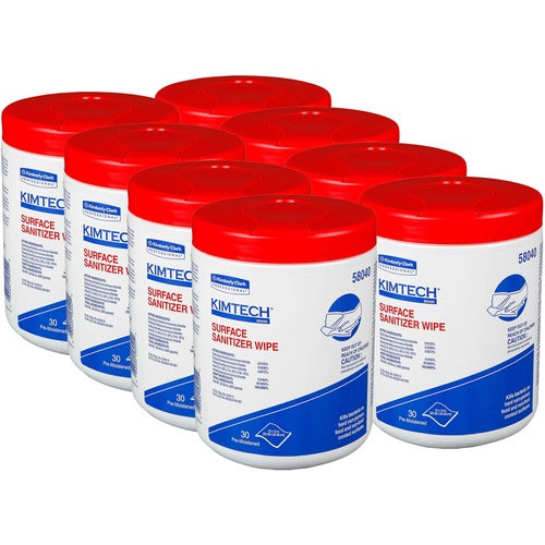 Kimberly-Clark Professional  Surface Sanitizer Wipes, 28oz., 30SH/PK, 8/CT, WE