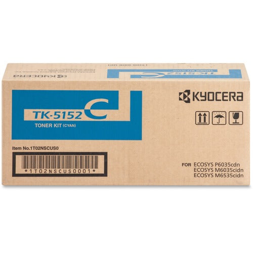 Kyocera  Toner Cartridge, f/6035/6535, 10000 Page Yield, Cyan