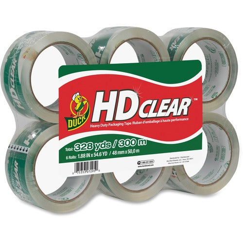 Duck Brand  Packing Tape, Hvy-Dty, 48mmx50m, 6/PK, Clear-DUC441962