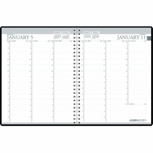 House Of Doolittle  Weekly Planner, 2PPW, 12Mth Jan-Dec, 8-1/2"x11", BK-HOD272002
