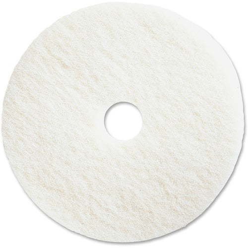 Genuine Joe  Floor Pads, f/Polishing, 13", 5/CT, White-GJO90513