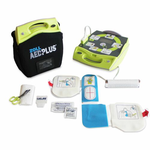 Zoll Medical Corp  AED Plus Defibrillator Package, CPR Padz, Lime