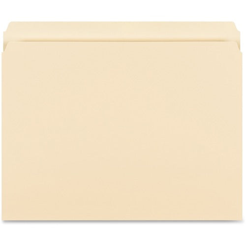 Business Source  File Folders, Straight Cut, 14pt, Ltr, 50/BX, Manila