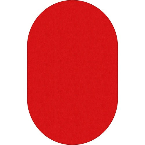 Flagship Carpets, Inc.  Solids Traditional Rub, Oval, 7'6x12', Oval, Red-FCIAS45RR