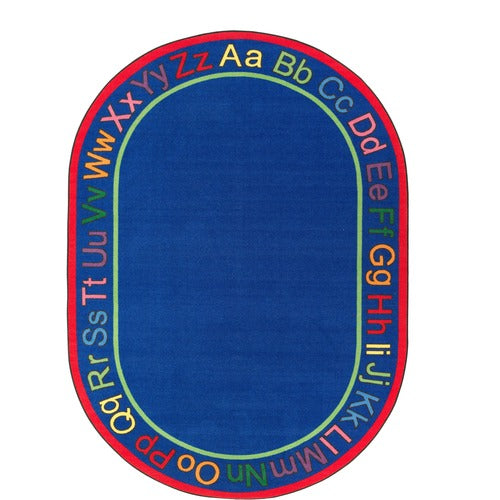 Flagship Carpets, Inc.  Educational Rug, Oval, 10'9x13'2', Multi-FCIFE11059A