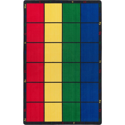 Flagship Carpets, Inc.  Learning Grid Rug, 5'10"x8'4", Multi-FCIFE12632A