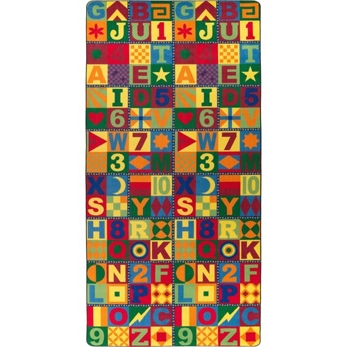 Flagship Carpets, Inc.  Floors That Teach Rug, Round, 8' Diameter, Multi-FCIFE14887A