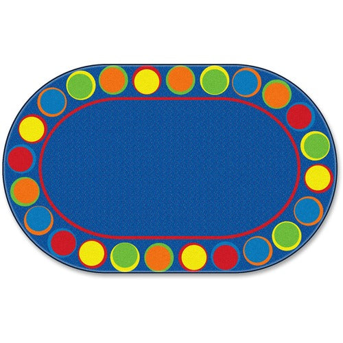 Flagship Carpets, Inc.  Sitting Spots Seating Rug, Oval, 7'6x12', Multi-FCIFE30745A