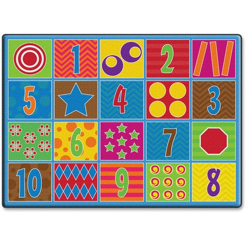Flagship Carpets, Inc.  Counting Fun Numbered Rug, 6'x8'4, Multi-FCIFE33632A