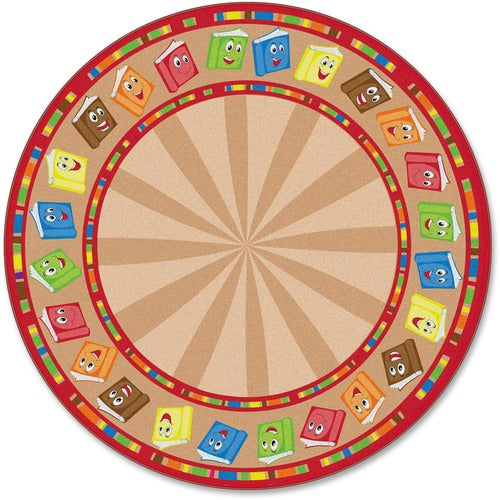 Flagship Carpets, Inc.  Circle Time Books Rug, Calm, 6' Round, Multi-FCIFE33785A