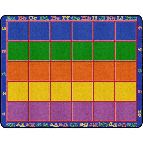 Flagship Carpets, Inc.  Rug, w/Sitting Grid, 30-Child Cap, 10'9x13'2", Multi-FCIFE34456A