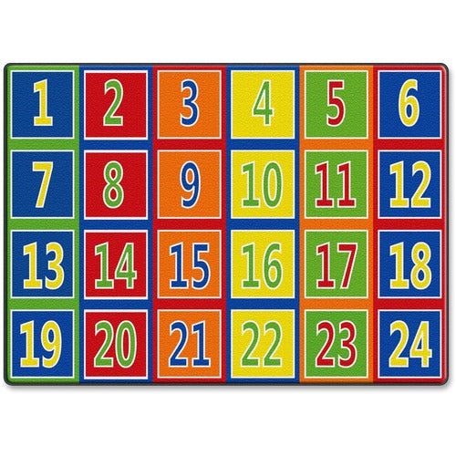Flagship Carpets, Inc.  Numbered Row Rug, 123's, 6'x8'4, Multi-FCIFE37632A