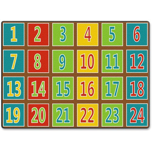 Flagship Carpets, Inc.  Numbered Row Rug, 123's, 6'x8'4, Multi-FCIFE37732A