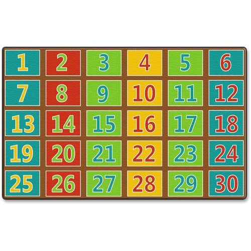 Flagship Carpets, Inc.  Numbered Row Rug, 123's, 7'6x12', Multi-FCIFE37744A