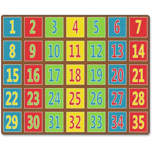 Flagship Carpets, Inc.  Numbered Row Rug, 123's, 10'9x13'2, Multi-FCIFE37758A