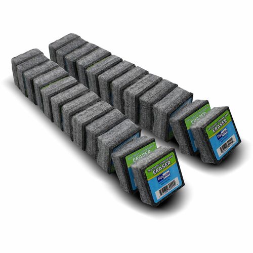 Flipside Products  Felt Erasers, 2"x2"1", 24/PK, Gray-FLP32000