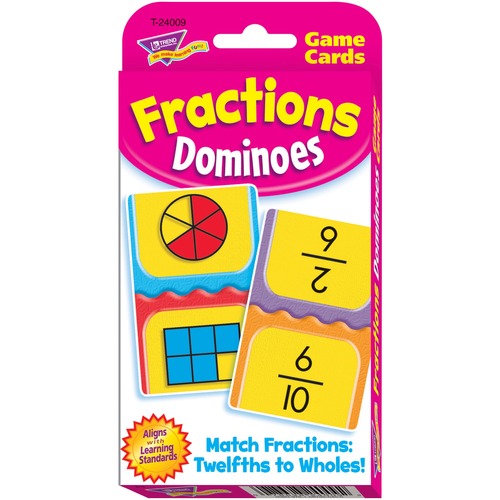 Trend Enterprises  Fractions Cards, 3-1/8"Wx5-1/4"H, 56/PK, MI