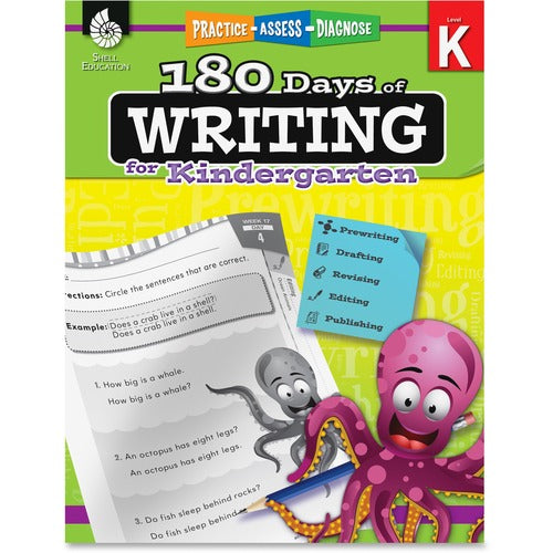 Shell Education Teacher Created Materials  180 Days Workbook, Writing, Grade K