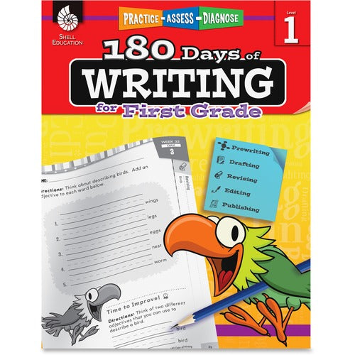 Shell Education Teacher Created Materials  180 Days Workbook, Writing, Grade 1