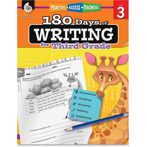 Shell Education Teacher Created Materials  180 Days Workbook, Writing, Grade 3