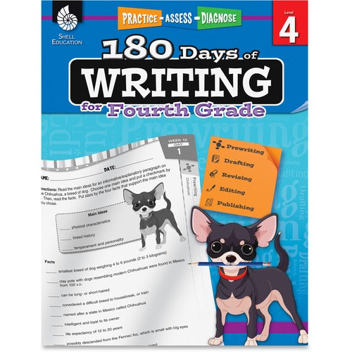 Shell Education Teacher Created Materials  180 Days Workbook, Writing, Grade 4