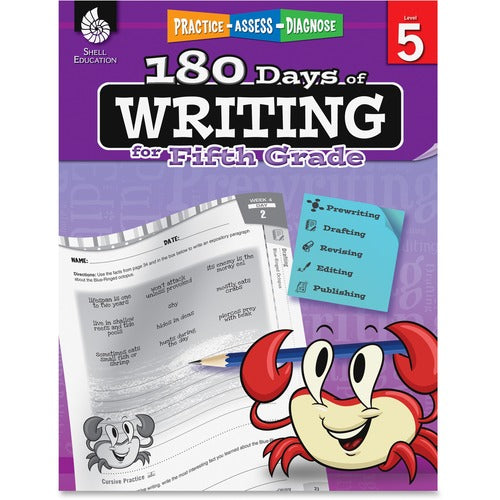 Shell Education Teacher Created Materials  180 Days Workbook, Writing, Grade 5